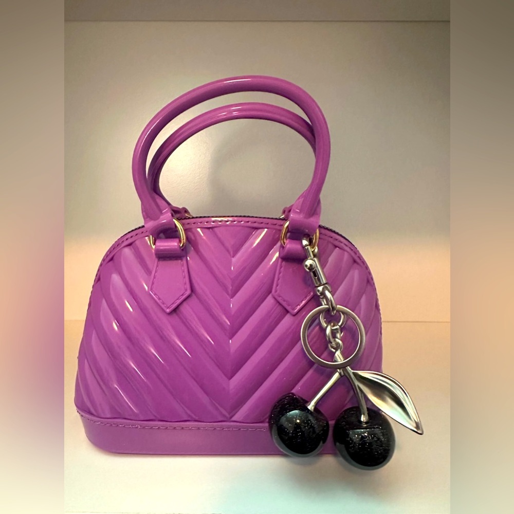 ALMA LOOK ALIKE POOLSIDE PURSE W/CROSSBODY CHAIN ONLY. BAG CHERRY CHARM NOT … - Picture 4 of 9